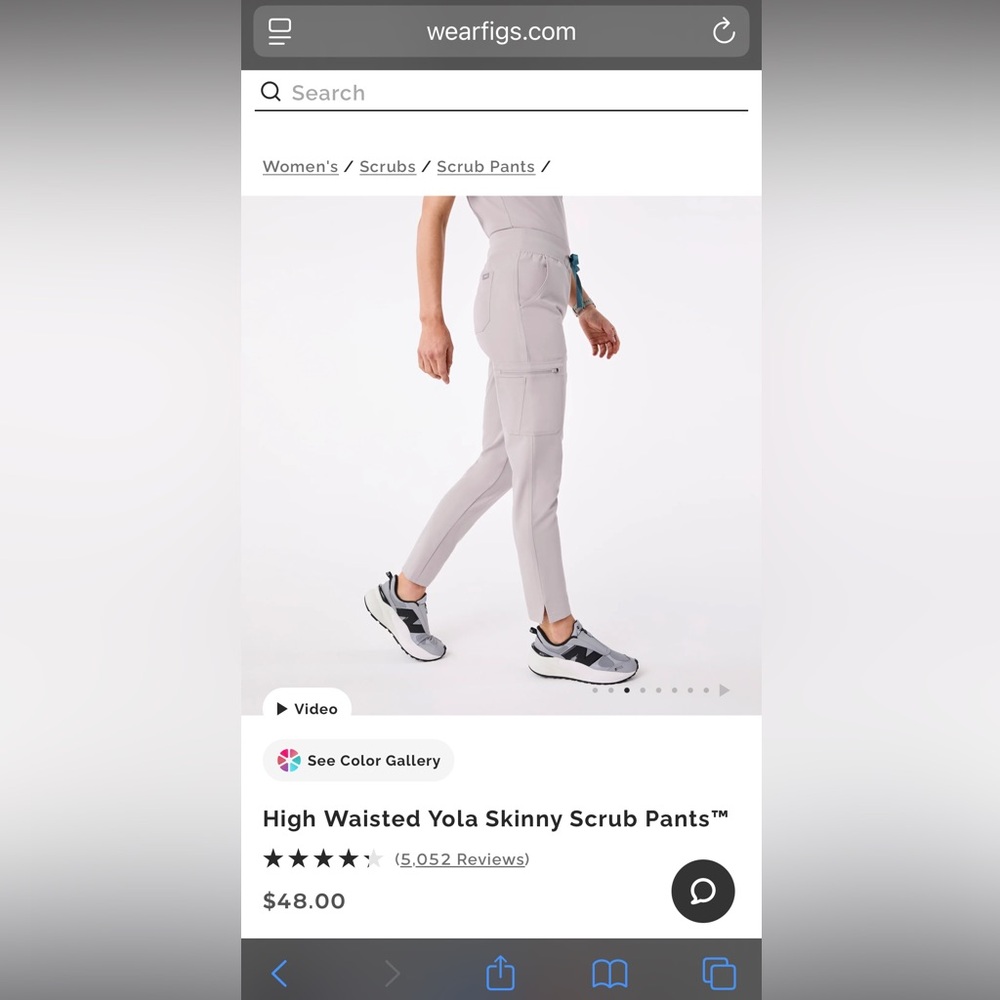 Figs High Waisted Yola Skinny Scrub Pants
